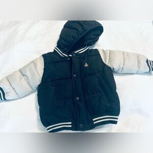 GAP Toddler Black and White Puffer Jacket